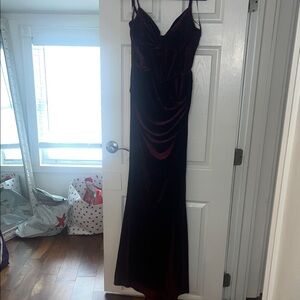 Windsor Deep Burgundy Velvet Maxi Dress